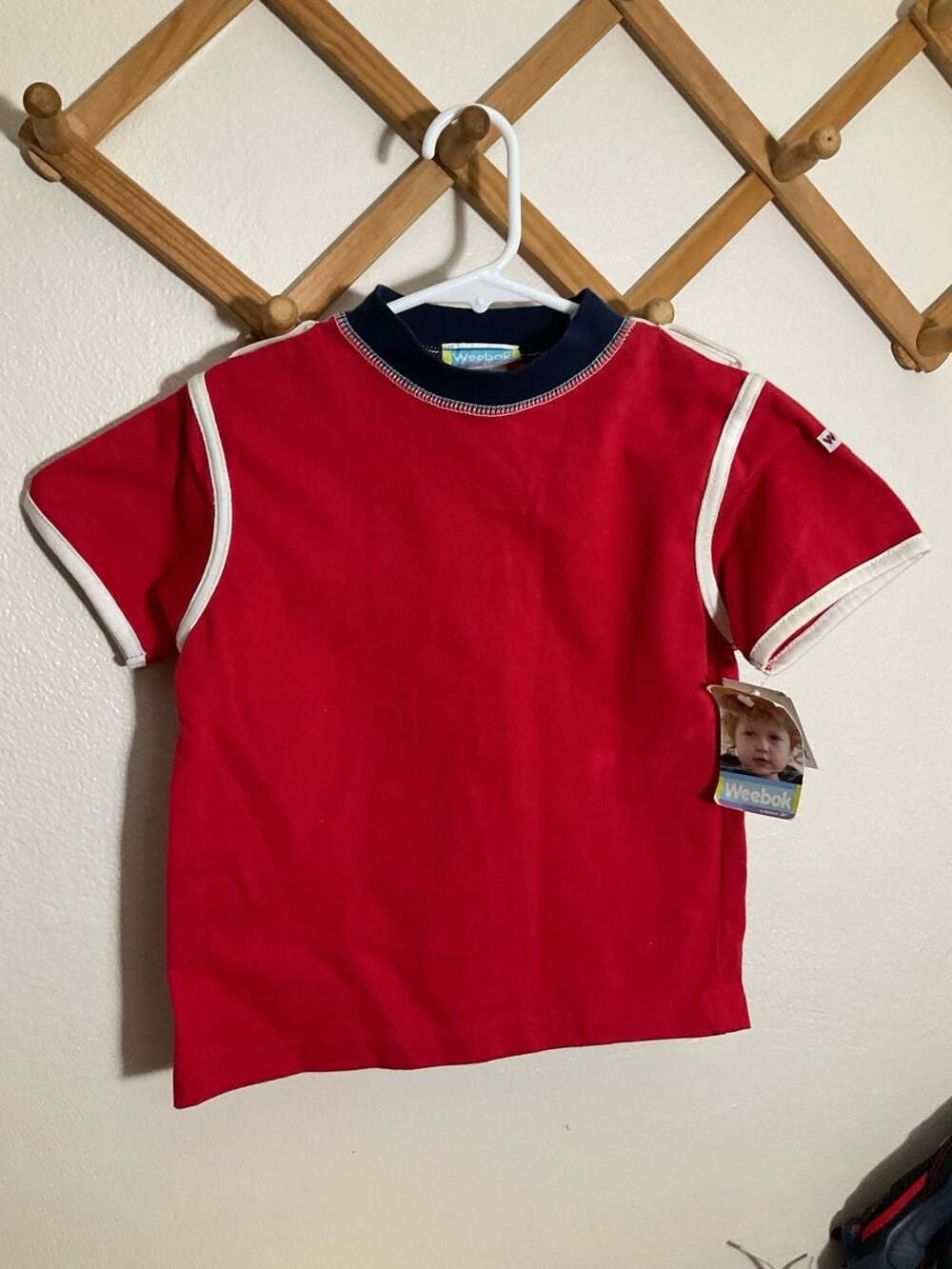 NWT Vintage Weebok by Reebok Red Ringer T-Shirt Size 4T Toddler